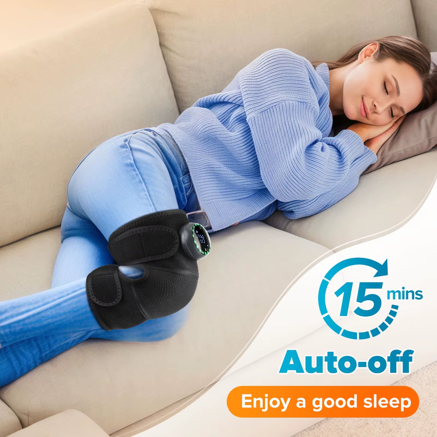 Heating Massage Knee Pad Shoulder Elbow Smart Vibration Hot Compress Protemote Blood Circulation Muscle Relax Joint Massager