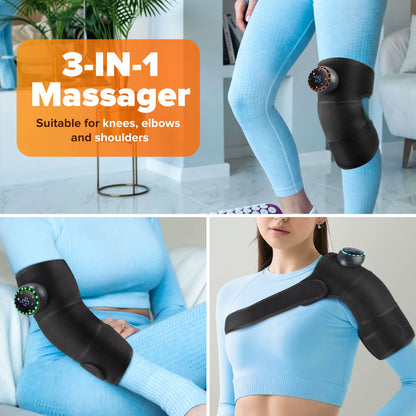 Heating Massage Knee Pad Shoulder Elbow Smart Vibration Hot Compress Protemote Blood Circulation Muscle Relax Joint Massager